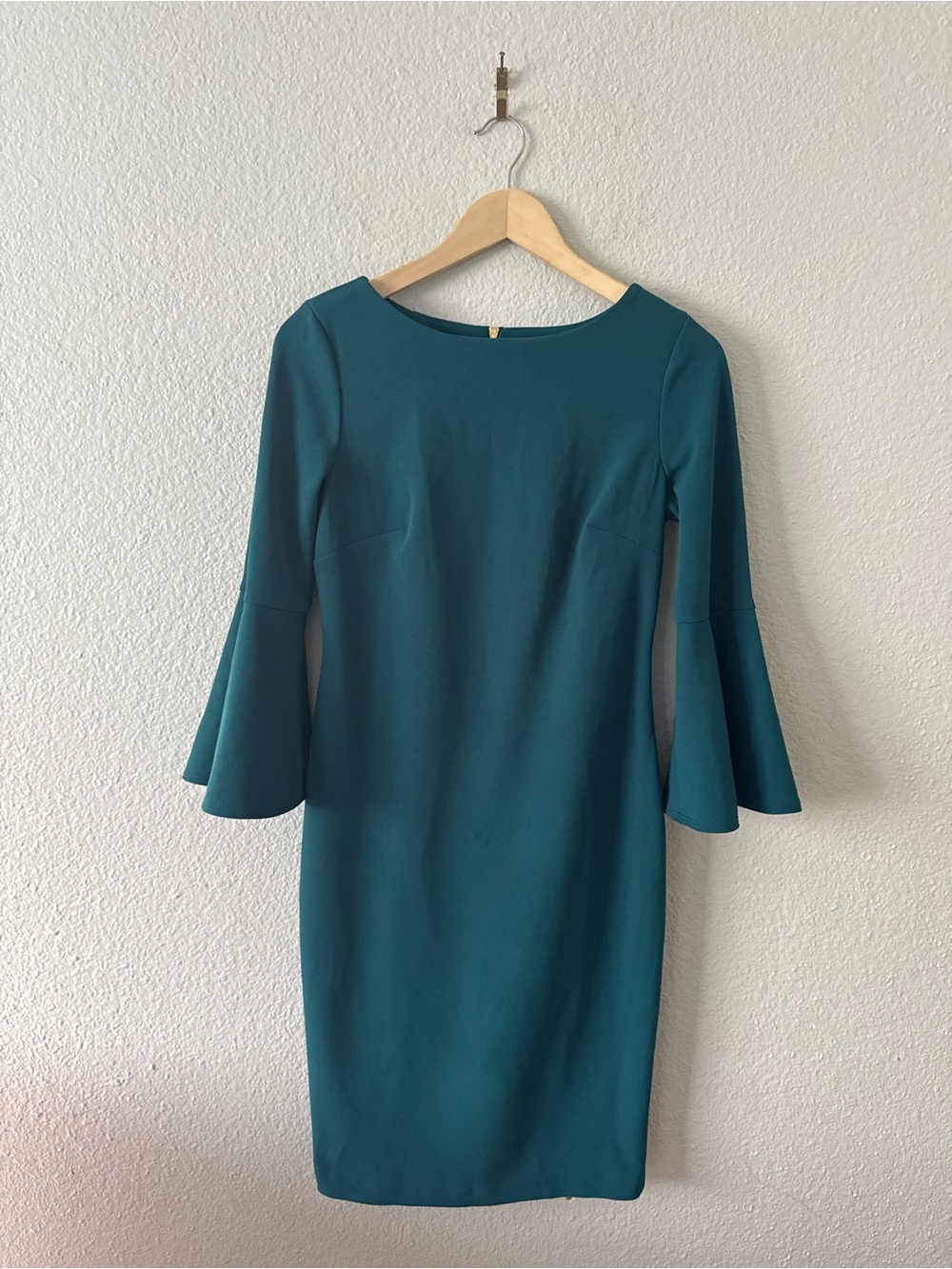 Calvin Klein Jewel Green Pencil Dress Knee Length